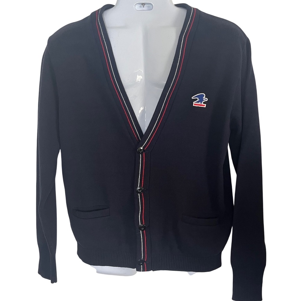 Vintage Archival 70s Clerk Cardigan Sweater Men Large Workwear‎